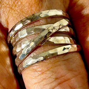 Elegant Silver Multi-Band Women's Ring